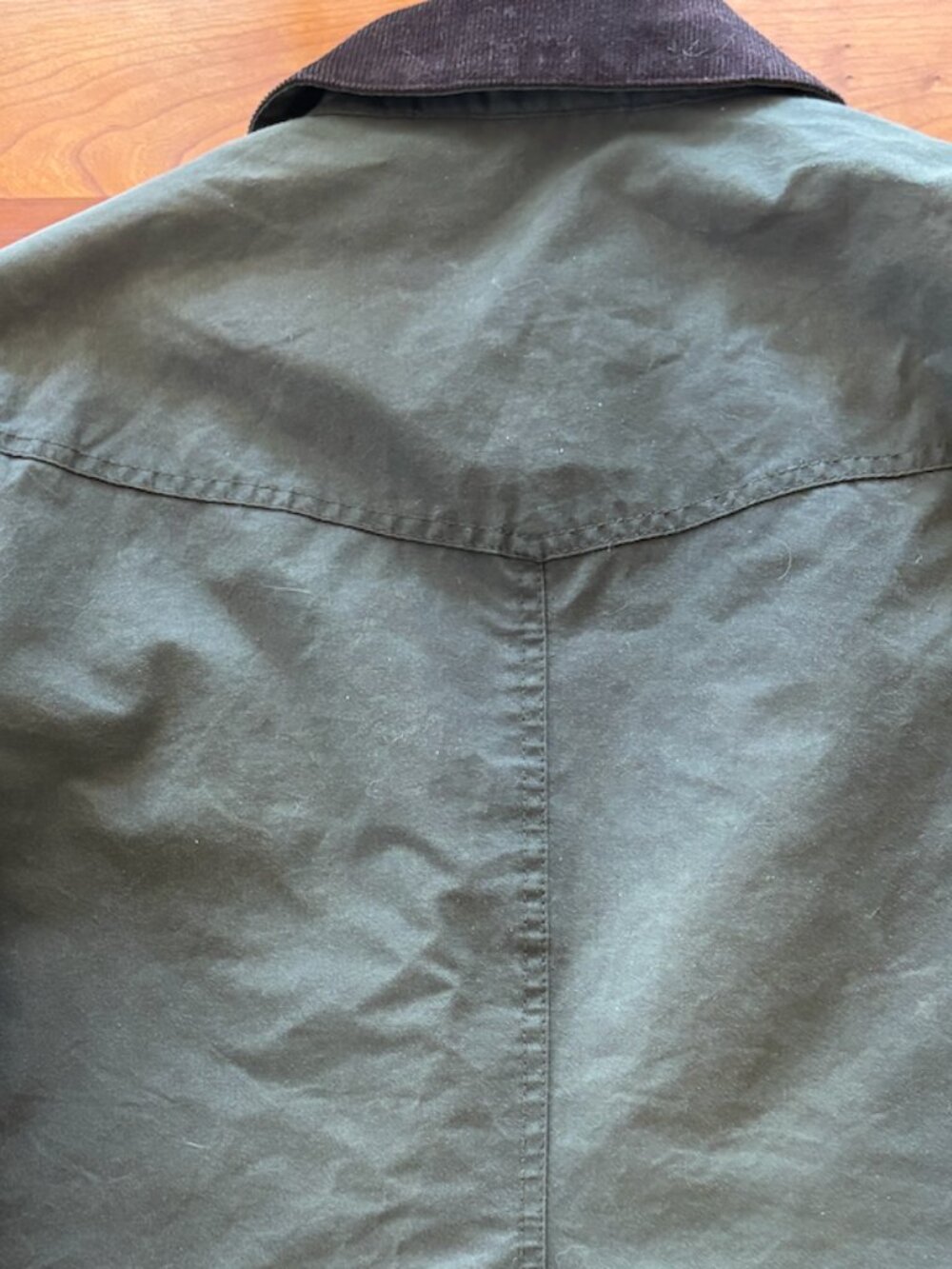 Barbour Shoreline Waxed Jacket Women's US 8 Olive Green - Picture 4 of 13